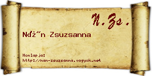 Nán Zsuzsanna névjegykártya